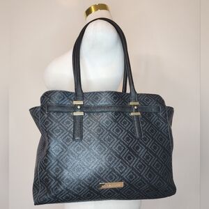 Liz Claiborne Black Tuxedo Shoulder Tote Bag